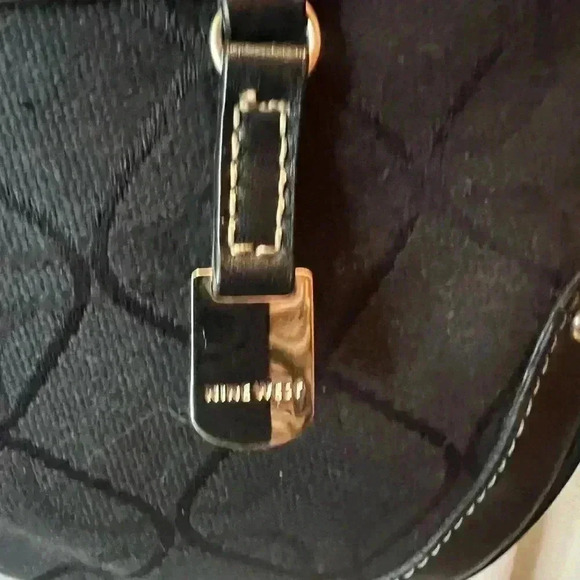 Nine West Black Canvas Shoulder Bag - Picture 3 of 11